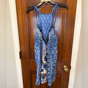 Blue and White Floral Dress